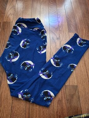 LulaRoe Black Cat Leggings OS One Size